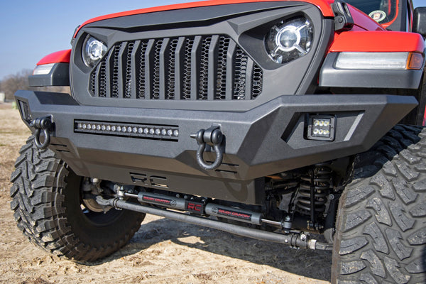 Rough Country 10635 Front Full Width Non-Winch Bumper for 07-24 Jeep Wrangler JL, JK & Gladiator JT