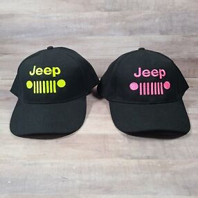 Jeep Baseball Cap/Hat Black W/ Pink