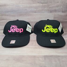 Jeep Baseball Cap/Hat Black W/ Yellow