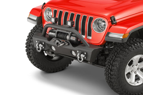 TACTIK Stubby Front Bumper with Hoop for 18-24 Jeep Wrangler JL & Gladiator JT