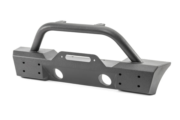 TACTIK Stubby Front Bumper with Hoop for 18-24 Jeep Wrangler JL & Gladiator JT