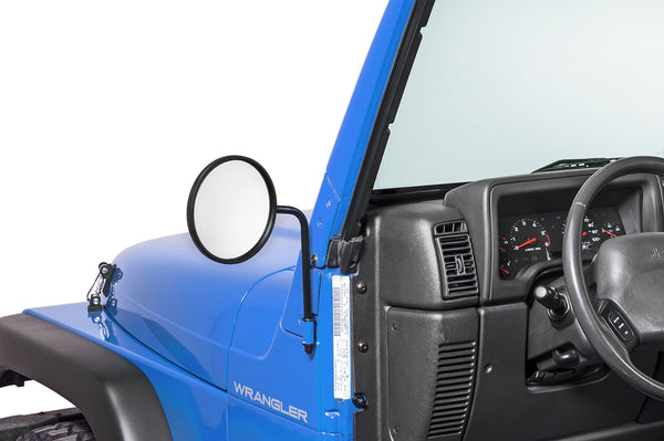 TACTIK Q1SQ Adventure Side Mirrors Square Mirrors - for 76-23 Jeep Wrangler JL, JK, TJ, YJ, CJ & Gladiator JT