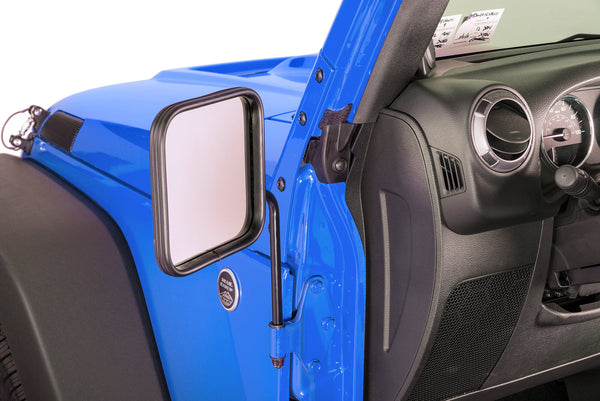 TACTIK Q1SQ Adventure Side Mirrors Square Mirrors - for 76-23 Jeep Wrangler JL, JK, TJ, YJ, CJ & Gladiator JT